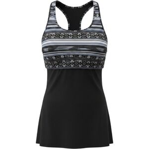 TYR Innoko Madison Tank Active Swimwear Black Grey UPF 50+ M‎ 8 NWT
